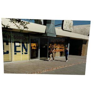 Street View White City New Mexico Found Photo Snapshot 1988 Leather Factory